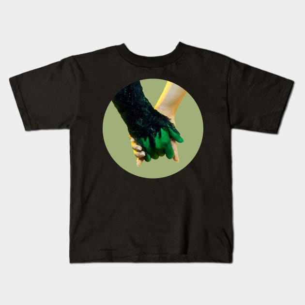 wicked, elphaba & glinda Kids T-Shirt by klg01
